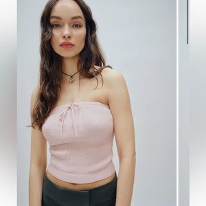 NWT Reformation Zazie Strapless Sweater Top